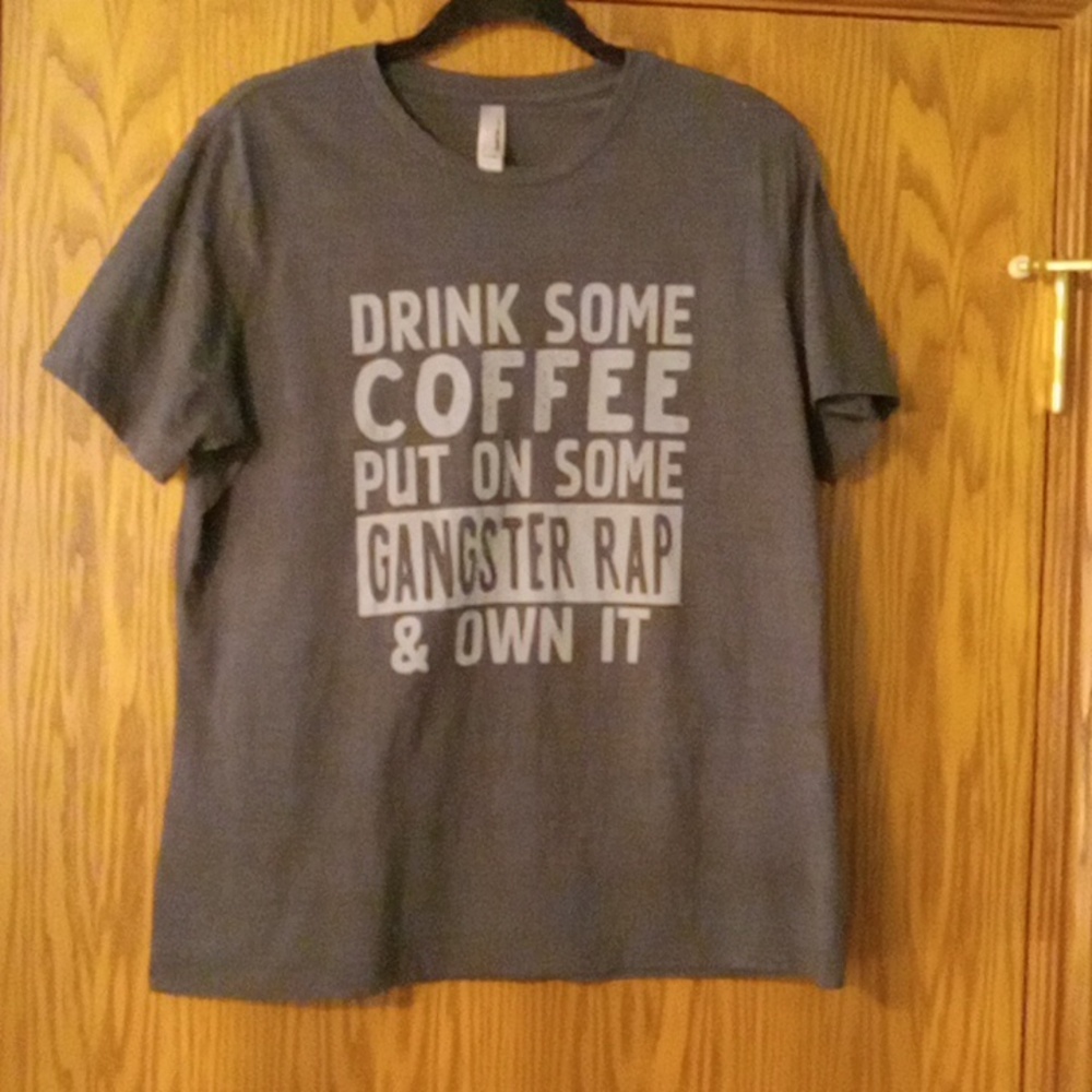 Womens Thread Tank Designs "Drink Some Coffee Put On Some Gangster Rap & Own It"